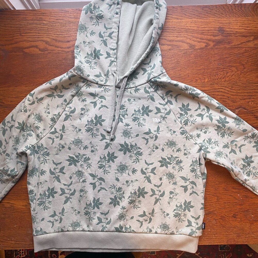 Vans Women's Feel Good Boxy Green Pullover Hoodie, Medium